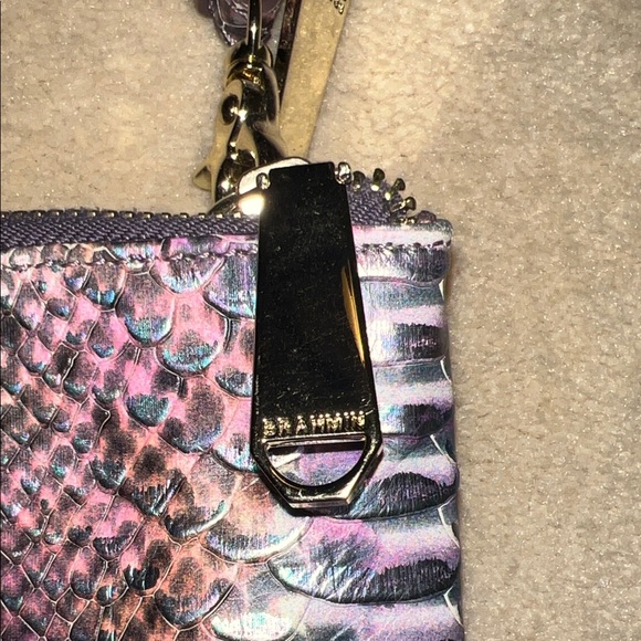 Brahmin Exotic Pink and Black Crossbody Bag - Picture 5 of 9